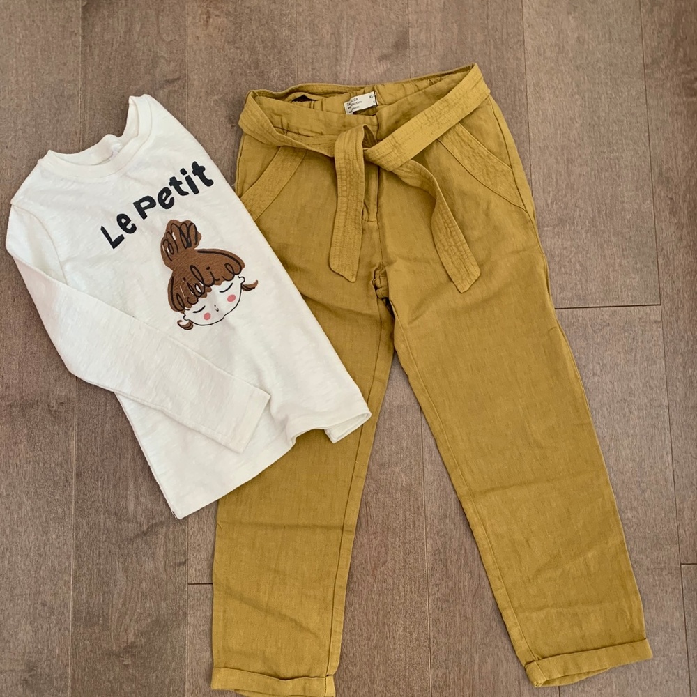 Zara Girls Cotton/Linen Pants